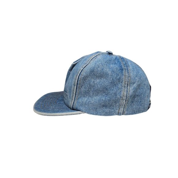 Vintage Mustang Engineering Denim Hat Embossed Strapback Blue Oil & Gas - Picture 6 of 10